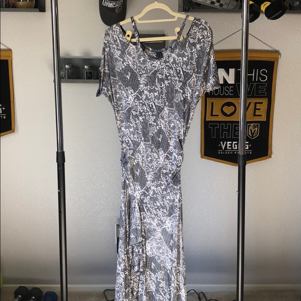 Maxi black and white dress